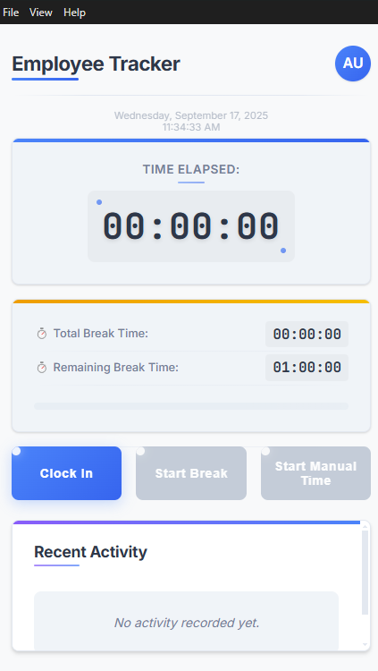 Smart time tracking interface showing automated work detection and project categorization